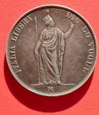 Governo Provvisorio Lombardia  1848 - 5 lire argento - Milano