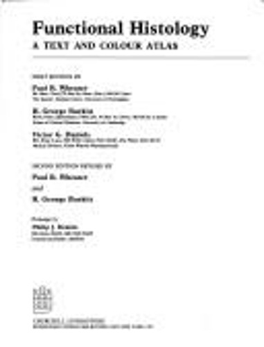 Functional histology a text - functional,