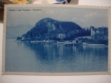 cartolina viaggiata 1942 Arolo l. Maggiore b/n azzurro annullo Leggiuno Sangiano