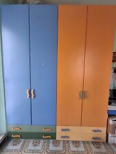 cameretta bambini mobile 4 ante letto a ponte con scaletta  contenitore