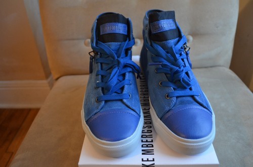 Bikkembergs blue white suede - blue,