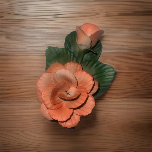 Apricot rose porcelain - rose,