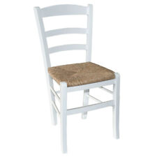 Sedia Paesana Paglia Laccata Bianco casa ristorante pub pizzeria made in Italy