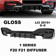 BMW SERIE 1 F20 F21 DIFFUSORE POSTERIORE 2015+ FACELIFT LCI 135/140 LOOK NERO LUCIDO 