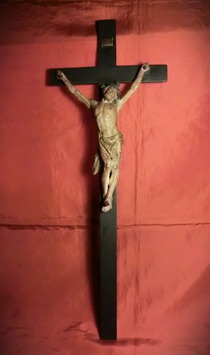Crocifisso con cristo ligneo - crocifisso,