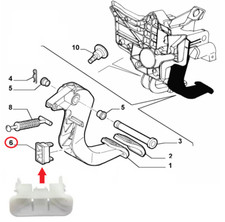 PUNTALE PER PEDALE POMPA FRIZIONE PER FIAT ALFA ROMEO LANCIA 46554494