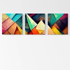 Set 3 Quadri Astratti Moderni