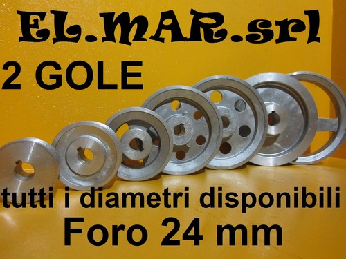 Puleggia foro 2 gole - 24, mm