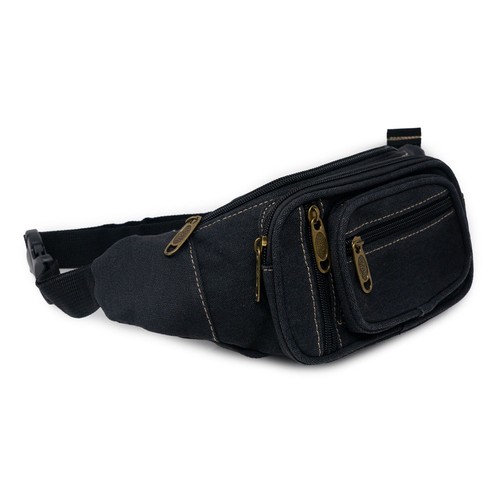 Marsupio uomo tela canvas nero - canvas,
