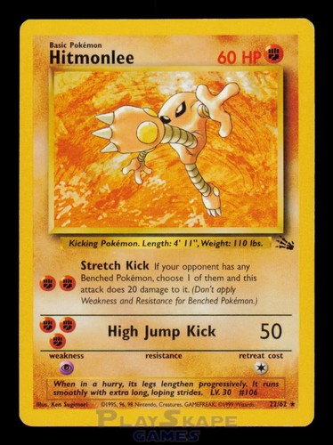 Pokemon card hitmonlee 62 - pokemon, 22/62