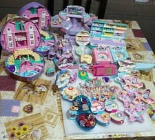  Lotto Polly pocket vintage bamboline,cofanetti misti da asemblare 