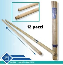 x Set 12 Pezzi Bastone Manico In Legno Per Scopa 130cm idea