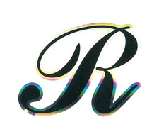 Lettera Adesiva "R" Olografica