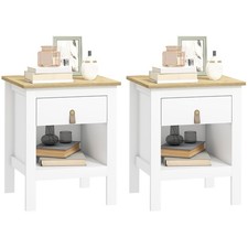 HOMCOM Set 2 Comodini con