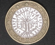 Moneta 1 Euro Francia 1999 Liberté Égalité Fraternité rarissima da collezione
