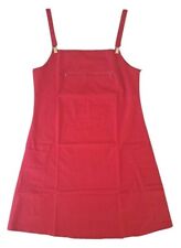 SHEENE Vestito abito svasato rosso spalline a clip ragazza donna tg S