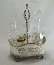 N5143 STUPENDA OLIERA CRUET MENAGE IN ARGENTO SHEFFIELD COLLECTION