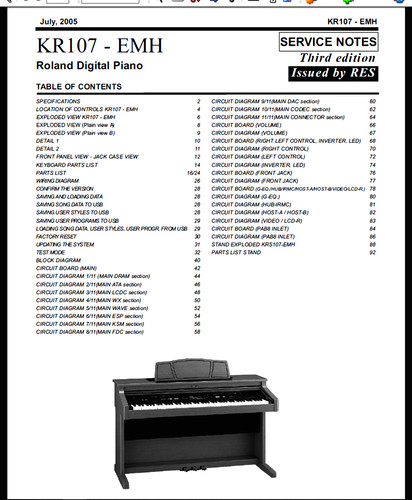 Roland 107 service manual - service,