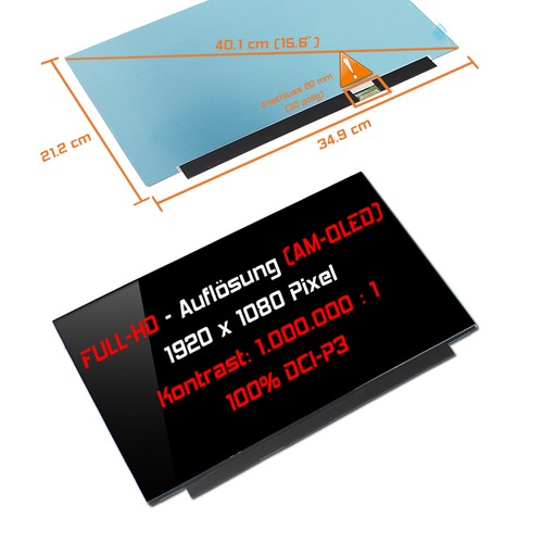 Display ricambio full - display, 15,6"