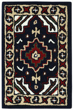 Tappeto In Wool 40x60 Blu
