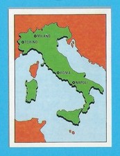 FIGURINA CALCIATORI PANINI EUROPA 80 - RECUPERO - N.24 CARTINA ITALIA