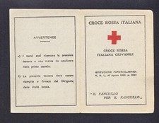 TESSERA 1928 CROCE ROSSA
