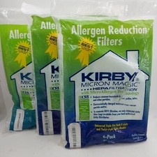 3x SACCHETTI SOTTOVUOTO KIRBY - 6 pz UNIVERSALI~ Stile F MICRON MAGIC Hepa Panno Bianco