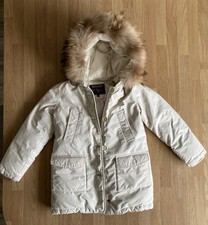 Parka bianco Woolrich originale per bambino 6/8 anni.