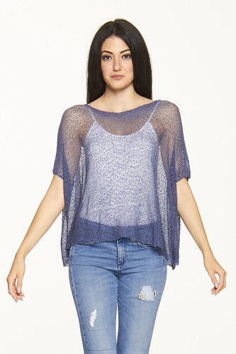 Maglia poncho rayon carta - , da