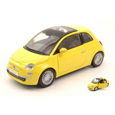 FIAT 500 2009 YELLOW 1:24