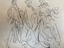 Disegno Originale Molto Bello Inchiostro I Re Magi Gesù Cristo Su Carta Matita