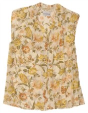 Camicia blusa GIANFREDIANI donna trasparente IT 48 XL verde floreale MI16