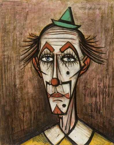 Clown bernard buffet stampa - di,