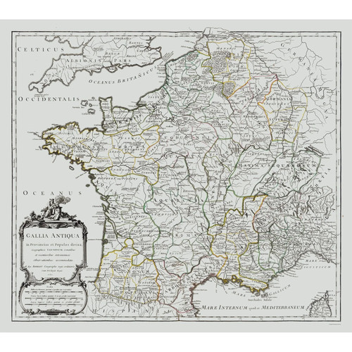 Mappa storica francia antica - mappa,