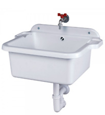 Lavabo lavatoio in resina antiurto per esterno cm 60x48x28h completo accessori