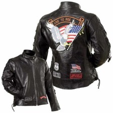 Giacca Pelle Aquila / Live A Ride - Donna - Bikers Paese Taglia Comoda