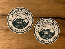 2 adesivi campeggio camper bus
