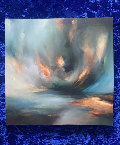 Dipinto olio tempesta astratta - olio,