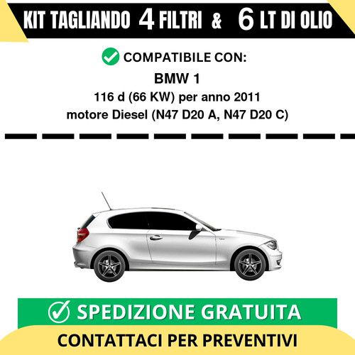 Tagliando per bmw 116d kw - tagliando, 66