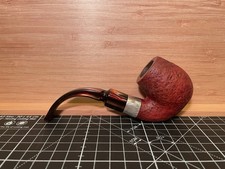 Savinelli Silver 614 Pipe Tobacco 烟斗 Cumberland Stem Silver Band Italy