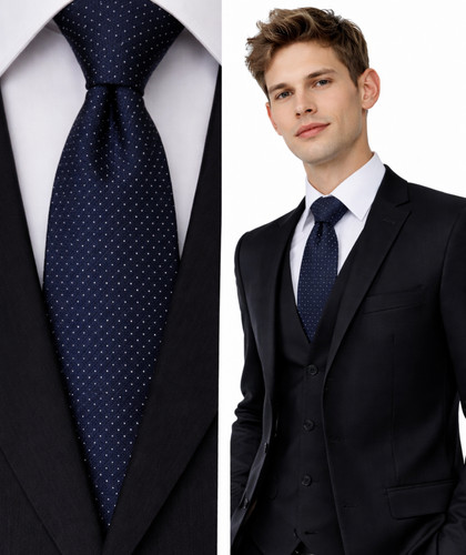 Cravatta uomo pois blu - cravatta,