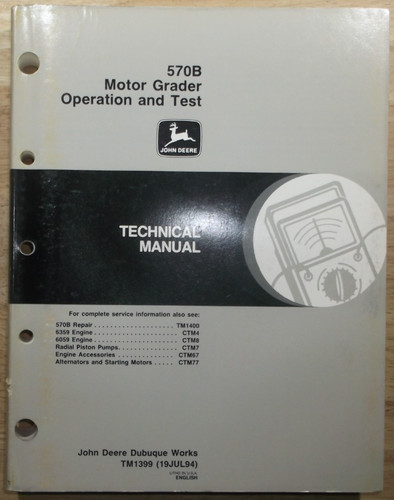 John deere 570b - 570b, motograder