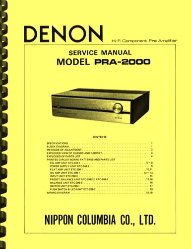 Denon pra 2000 pre - denon,