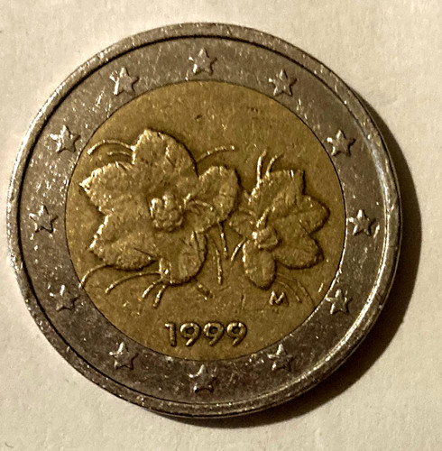 Moneta euro rara fiori - rara,