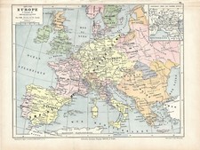 Carta geografica antica EUROPA