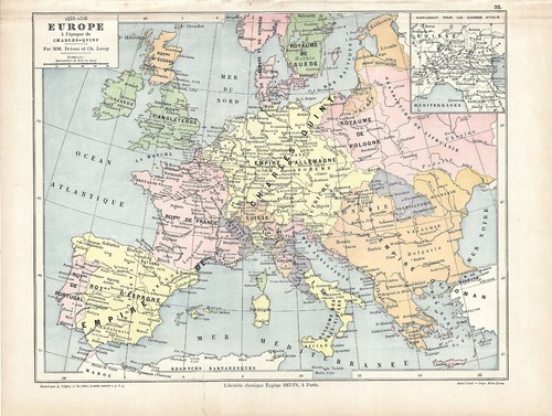 Carta geografica antica - , europa