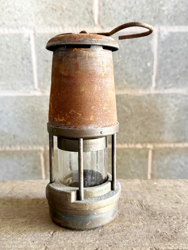 Antique wolf safety lamp - safety,
