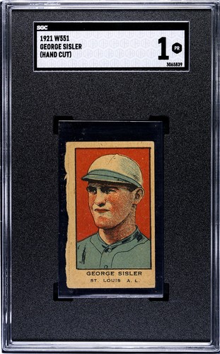 George sisler 1921 w551 - sisler, carta