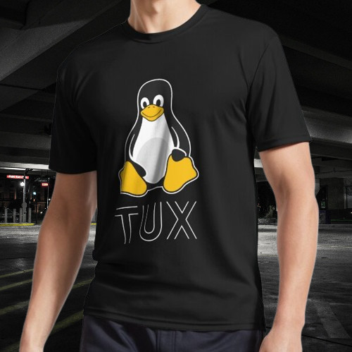 Shirt tux linux active - linux,