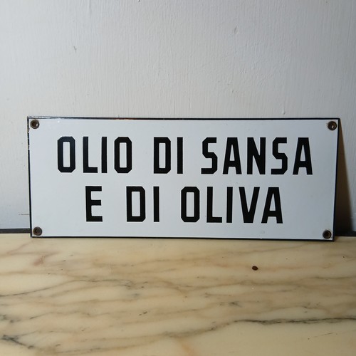 Insegna tabella smaltata olio - tabella,